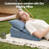 Giselle Reading Pillow for Bed, 25D Foam Wedge Backrest with Pockets, Corduroy