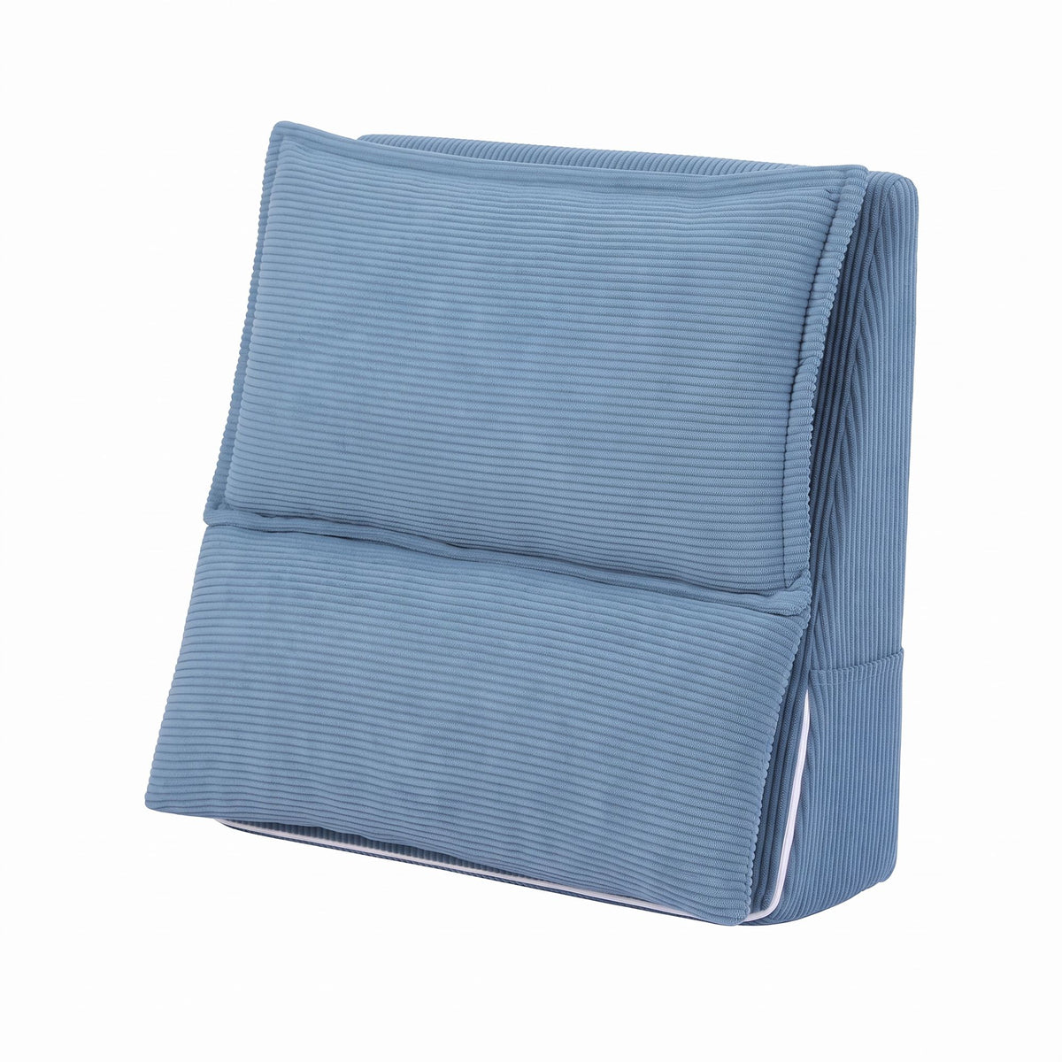 Giselle Reading Pillow for Bed, 25D Foam Wedge Backrest with Pockets, Corduroy