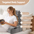 Giselle Memory Foam Reading Pillow with Arms, Neck Roll & Pockets, Velvet Cover