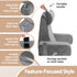 Giselle Memory Foam Reading Pillow with Arms, Neck Roll & Pockets, Velvet Cover