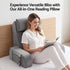 Giselle Memory Foam Reading Pillow with Arms, Neck Roll & Pockets, Velvet Cover