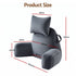 Giselle Bedding Reading Pillow with Detachable Neck Roll & Armrests Sit Up Pillow for Bed Back Support Pillow for Watching TV & Gaming Gray
