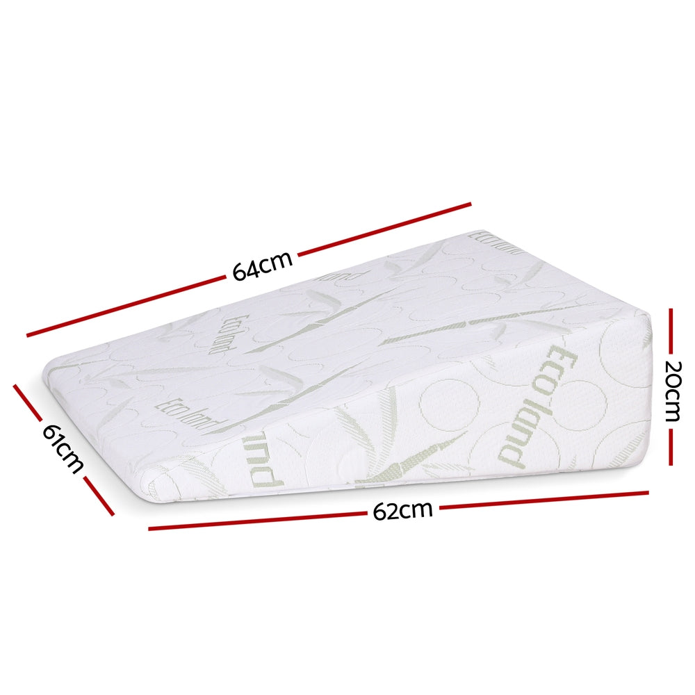 Wedge Pillow Gel Memory Foam Ergonomic Support Bamboo Cover