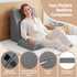 Bed Wedge Pillow for Headboard, Egg Gel Solves Night Sweats, Triangle Pillow for Reading & Sleeping, Adjustable Back & Neck Support, 30D Foam