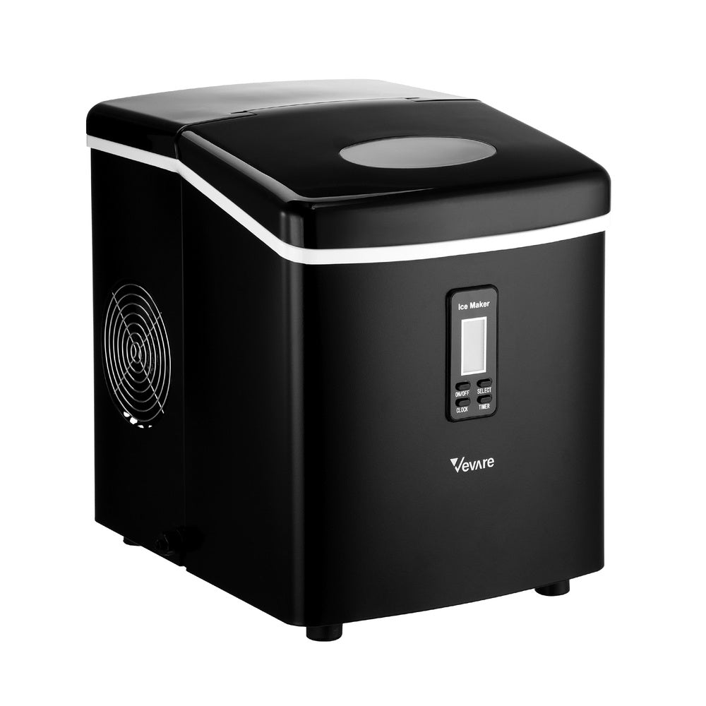 Vevare 3L Portable Ice Maker with Ice Cube Scoop 15kg Black