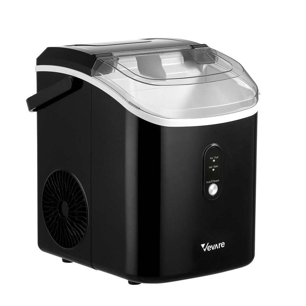 Vevare Nugget Portable Ice Maker with Ice Cube Scoop 15kg Black