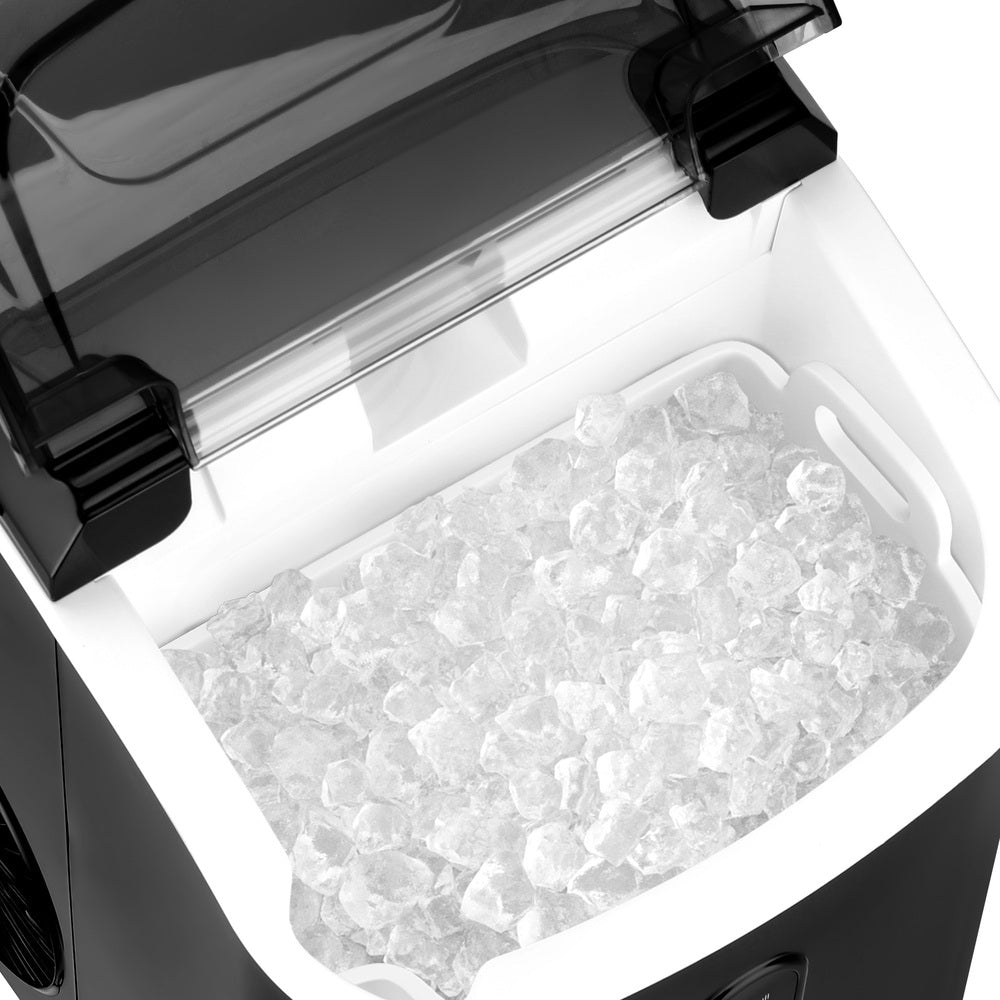 Vevare Nugget Portable Ice Maker with Ice Cube Scoop 15kg Black