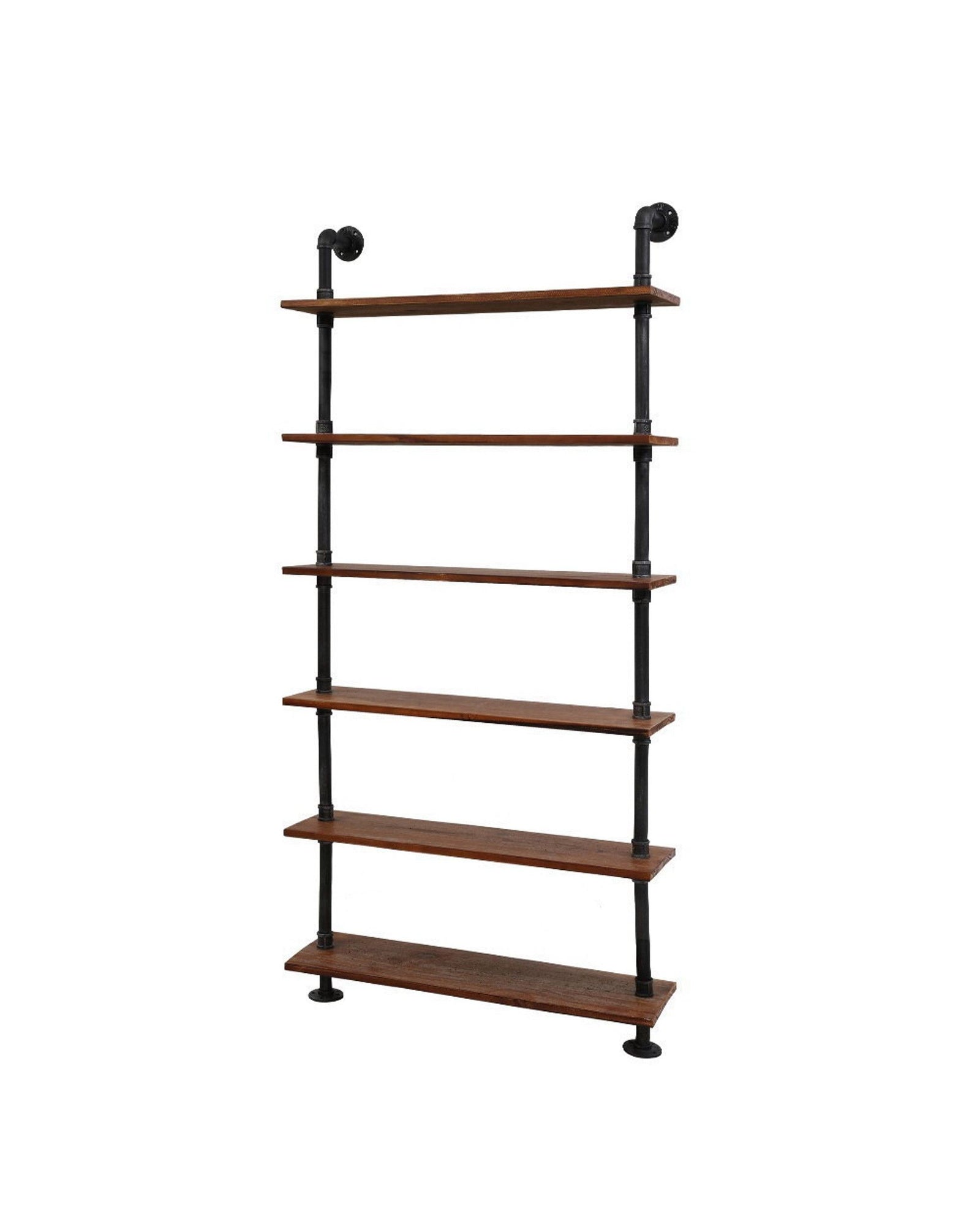 Artiss Industrial Floating Pipe Shelf 6 Tier DIY Wall Mount Rustic Wood