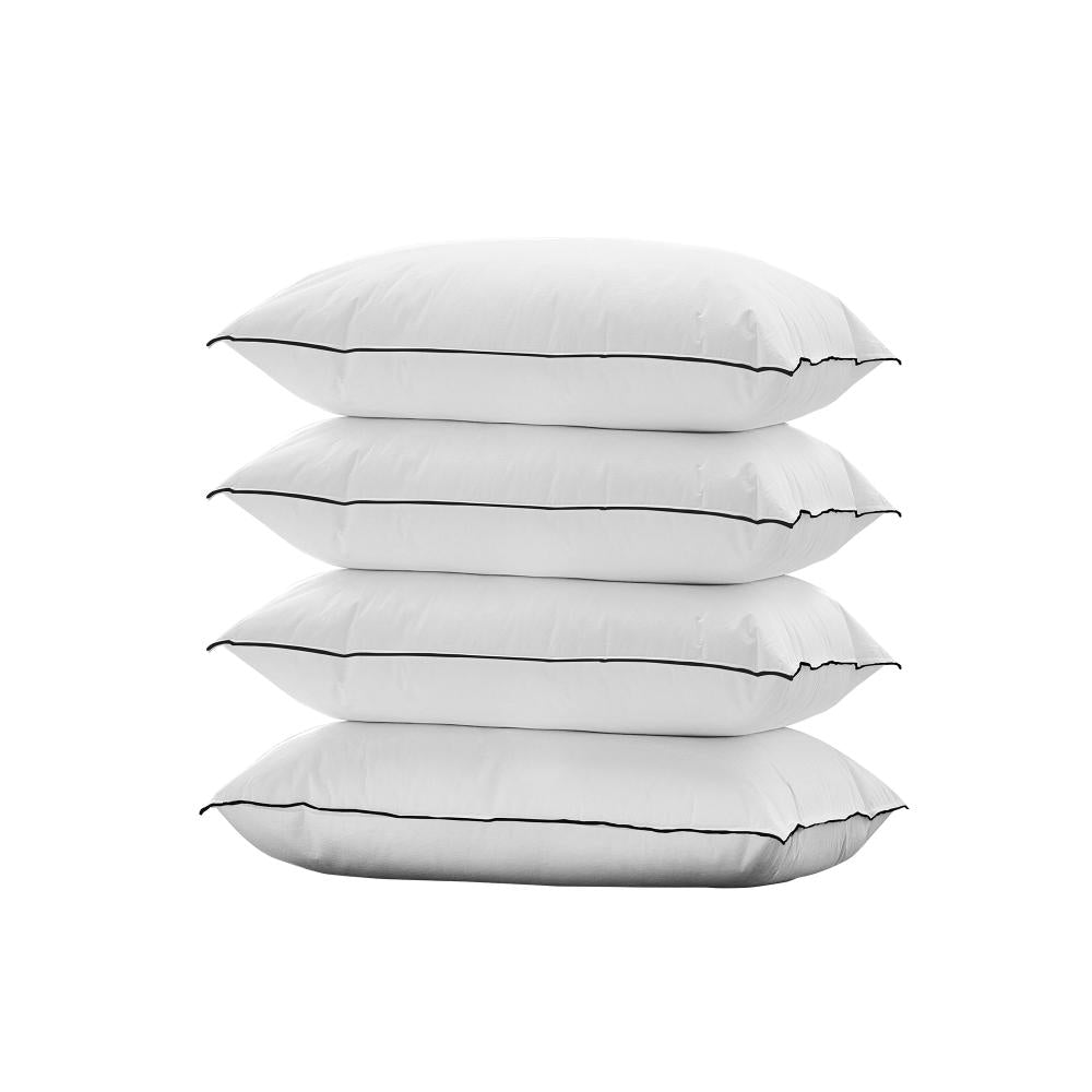 Pillow Hotel Pillows Home Decor Microfibre Filling for Sleeping Cotton Cover Soft Quality Luxury Bedroom 4pcs 48 x 73cm