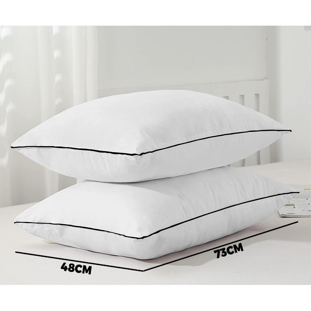 Pillow Hotel Pillows Home Decor Microfibre Filling for Sleeping Cotton Cover Soft Quality Luxury Bedroom 4pcs 48 x 73cm