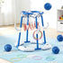 Kids Basketball Hoop with 4 balls Ring Toss Sports Pool Toys Blue