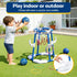 Kids Basketball Hoop with 4 balls Ring Toss Sports Pool Toys Blue