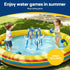 Kids Basketball Hoop with 4 balls Ring Toss Sports Pool Toys Blue