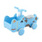 Kids Push Car – Blue Ride‑On Toy w/ Storage & Animal Stickers, 67cm