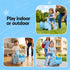 Kids Push Car – Blue Ride‑On Toy w/ Storage & Animal Stickers, 67cm