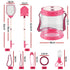 Keezi Kids Bug Catcher 12pc, Outdoor Explorer Insect Viewer, Net & Shovel Pink