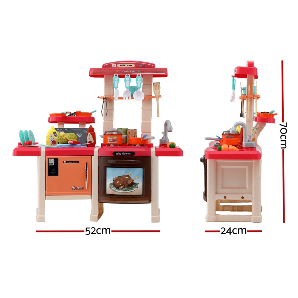 Kids Kitchen Pretend Play Set Cooking Sound Steam Light Function
