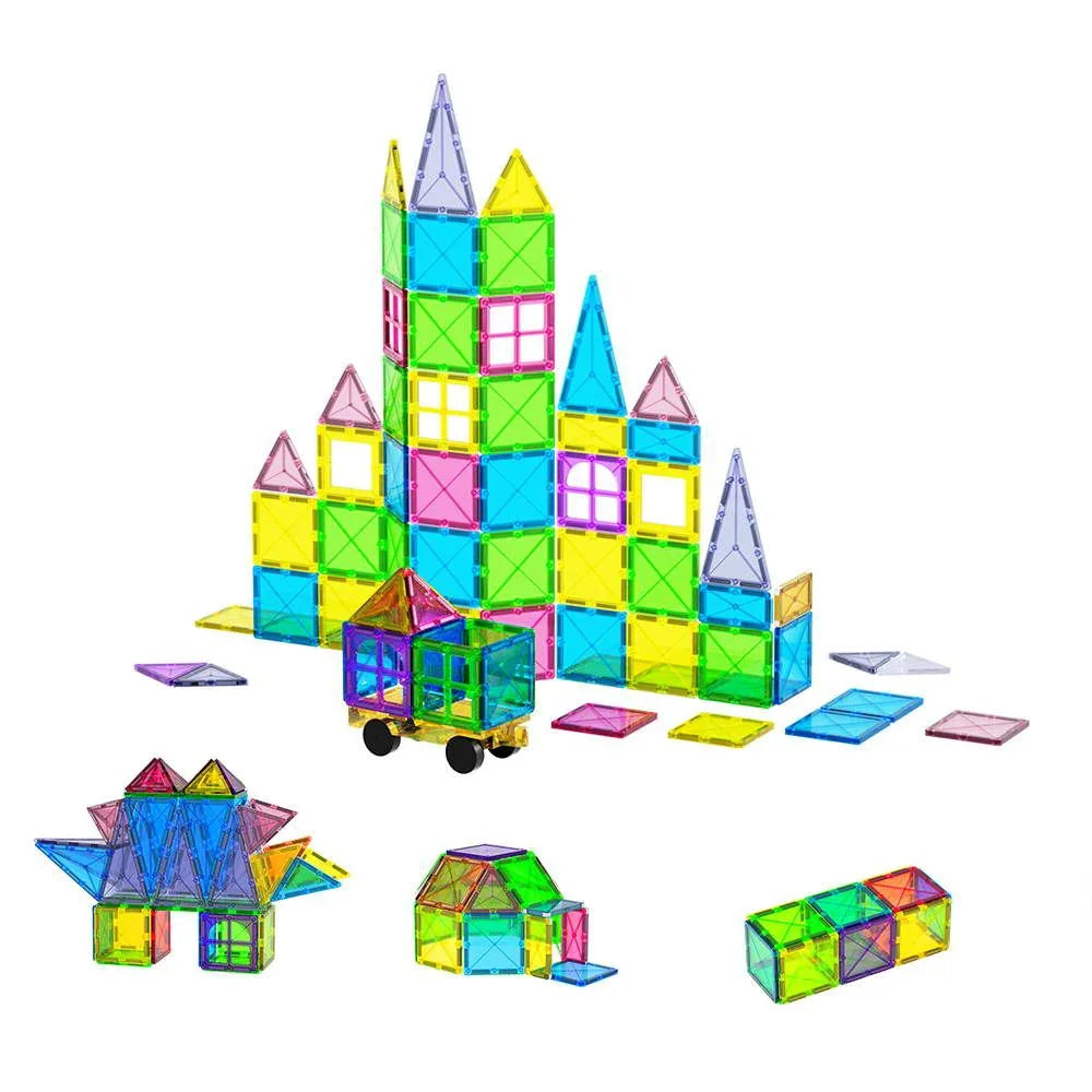 60pcs Kids Magnetic Tiles Blocks Building Educational Toys Children Gift