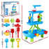 Keezi Kids Sand and Water Table 4-Tier Waterfall Sandpit Play Set Waterwheel