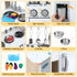 Keezi Kids Wooden Pretend Kitchen Playset with 29pc Cutting Food Set