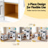 Keezi Kids Wooden Kitchen Playset 2-piece Pretend Toy Kitchen 29pc Food Set
