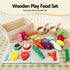 Keezi Kids Wooden Kitchen Playset 2-piece Pretend Toy Kitchen 29pc Food Set