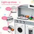 Keezi Wooden Play Kitchen Pretend Kitchen 82cm Kids Toy Food Set Grey