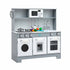 Keezi Wooden Play Kitchen Pretend Kitchen 82cm Kids Toy Food Set Grey