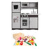 Keezi Kids Play Kitchen Pretend Toy Kitchen With Wooden Play Food Set