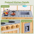 Keezi Kids Kitchen Playset Wooden Play Kitchen Mud Kitchen Toy Kitchen 95cm Tall