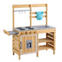 Keezi Kids Kitchen Playset Wooden Play Kitchen Mud Kitchen Toy Kitchen 95cm Tall
