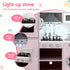 Keezi 102cm Wooden Pretend Kitchen Playset With Apron And Food Set1 Pink