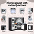 Keezi Kids Kitchen Play Set Wooden Pretend Cooking Playset w/Sounds Lights Black