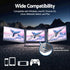 Triple Portable Monitor Laptop Screen Extender 15.6" Dual Display FHD IPS