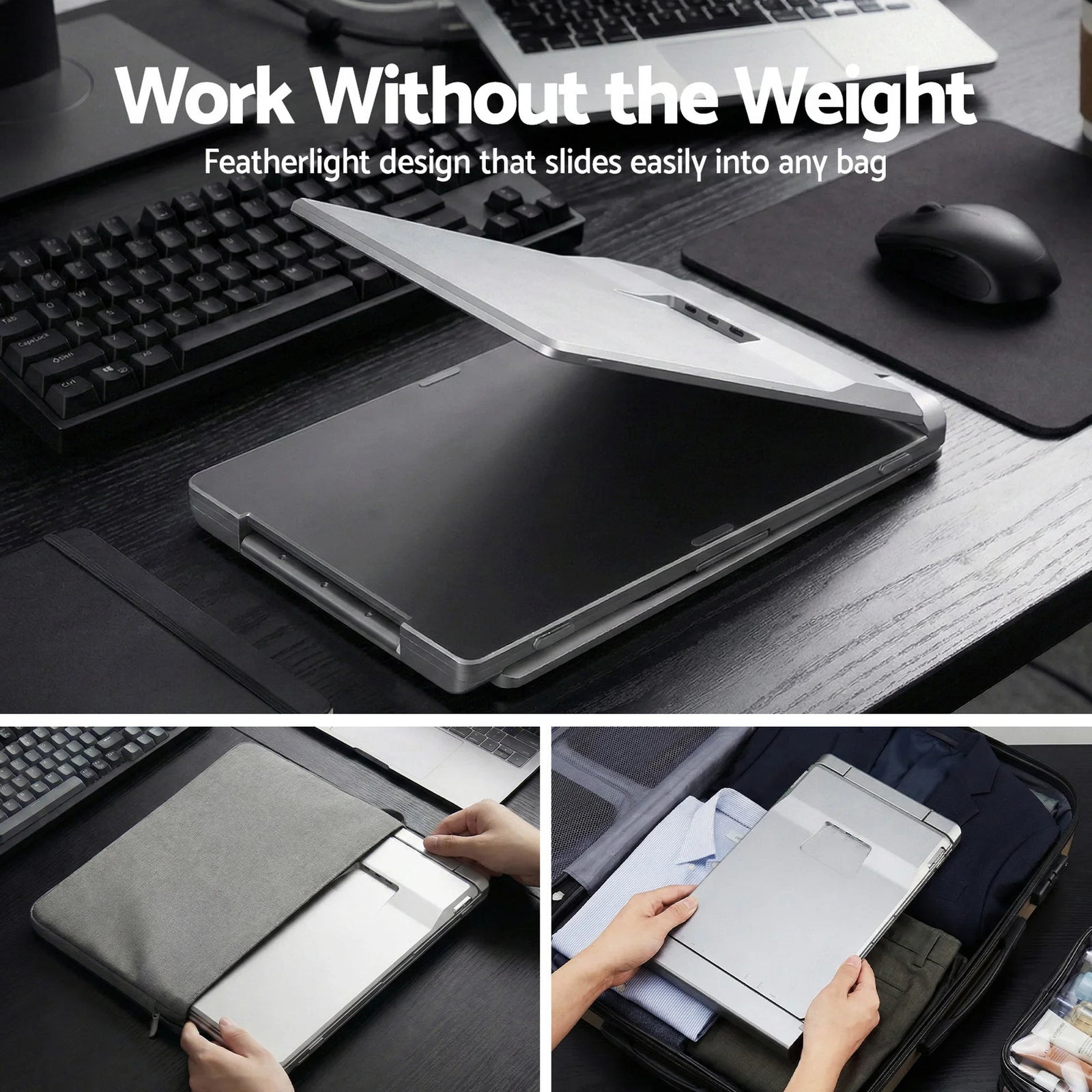 Triple Portable Monitor Laptop Screen Extender 15.6