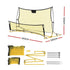 2.1m Football Soccer Net Portable Goal Net Rebounder Sports Training Yellow