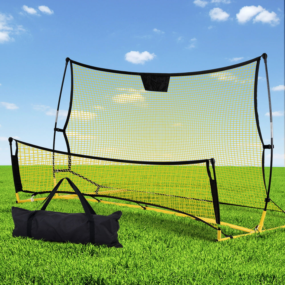 2.1m Football Soccer Net Portable Goal Net Rebounder Sports Training Yellow