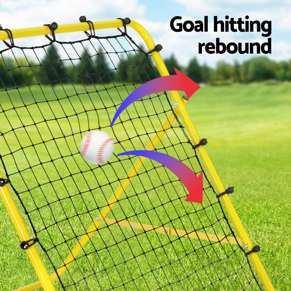 Baseball Soccer Net Rebounder Football Goal Net Sports Training Aid Yellow