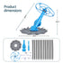 Vacuum Pool Cleaner Automatic Swimming Pool Floor Climb Wall Grey