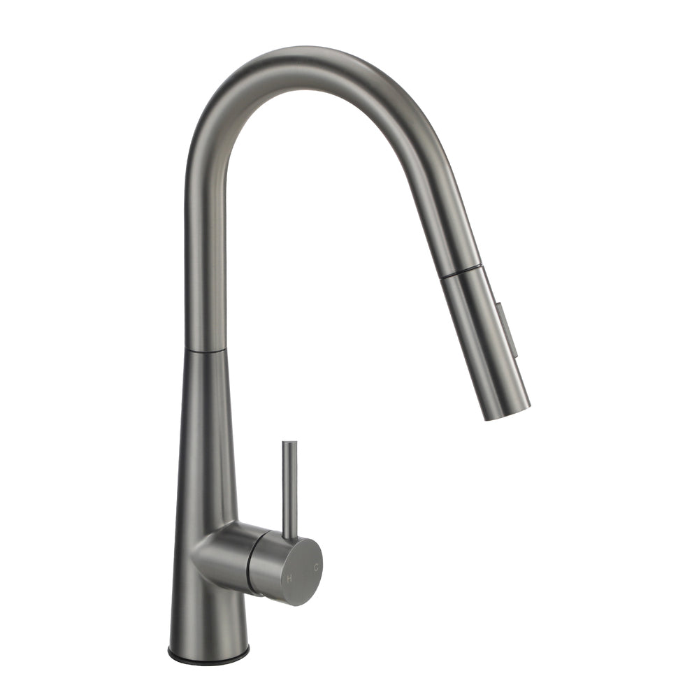 Kitchen Mixer Tap Pull Out Faucet 2-Mode Swivel Grey