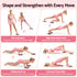 Everfit Pilates Ring Set for Women, 15pcs Home Workout Pilates Equipment with Ring, Ball, Yoga Socks, D-Ring etc. Pilates Starter Kit for Strength, Toning and Flexibility Pink