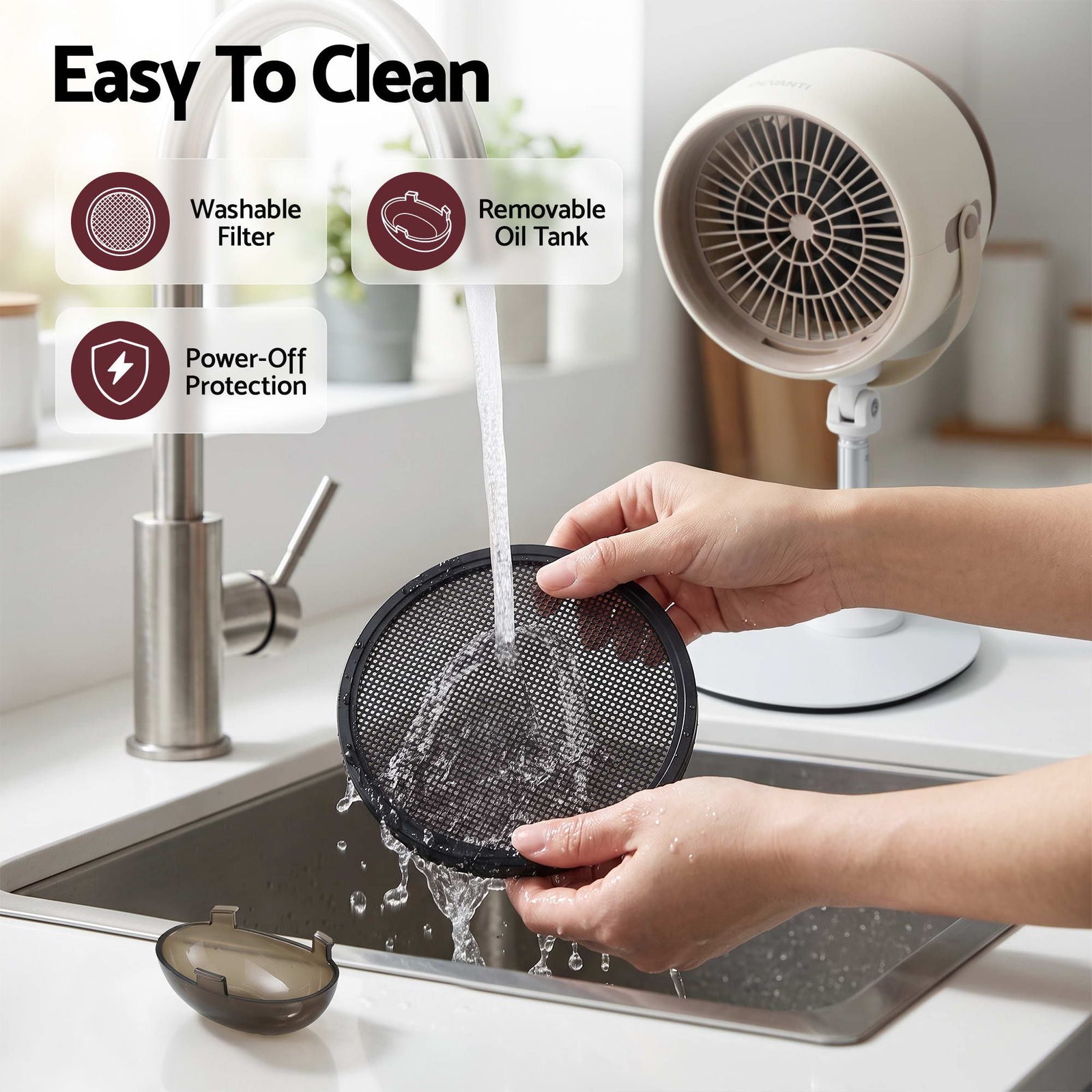 Portable Range Hood 5-Speed Rechargeable Desktop Extractor Fan BBQ