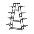 Plant Stand 12-shelf Bamboo Frame Black