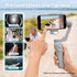 Devanti 3-Axis Phone Gimbal Stabiliser Tripod AI Tracking RGB Fill Light Grey