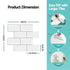 3D Peel and Stick Wall Tiles Self Adhesive Subway Backsplash 10 Sheets, White