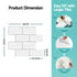3D Peel and Stick Wall Tiles Self Adhesive Subway Backsplash 10 Sheets, White