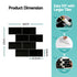 3D Peel and Stick Wall Tiles Self Adhesive Subway Backsplash 10 Sheets, Black