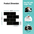 3D Peel and Stick Wall Tiles Self Adhesive Subway Backsplash 10 Sheets, Black