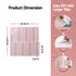 3D Peel and Stick Wall Tiles Self Adhesive LinearGrid Backsplash 10 Sheets, Pink