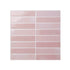 3D Peel and Stick Wall Tiles Self Adhesive LinearGrid Backsplash 10 Sheets, Pink
